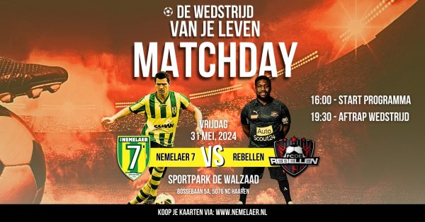 Koop nu kaarten voor Nemelaer 7 – FC de Rebellen - Nieuws en berichten